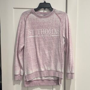 Purple White Ombré US Virgin Islands USVI Crewneck Sweatshirt, Size Small